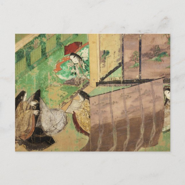 Cartão Postal De Festividades Genji Emaki Azumaya (Frente)