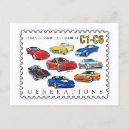 CARTÃO POSTAL DE FESTIVIDADES GERAÇÕES DE ARTE AUTOMÓVEL