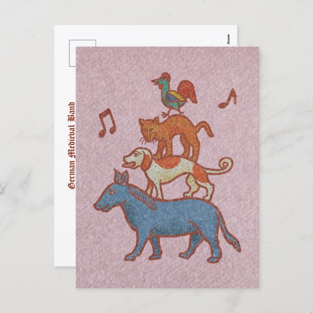 Cartão Postal De Festividades German Medieval Band: Geh Bremen!  (Frente/Verso)