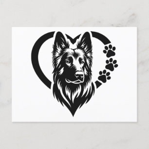 Cartão Postal De Festividades German shepherd