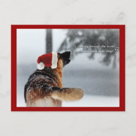 Cartão Postal De Festividades German shepherd de Férias