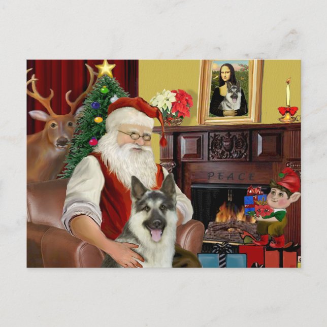 Cartão Postal De Festividades German shepherd nº 9 (Frente)