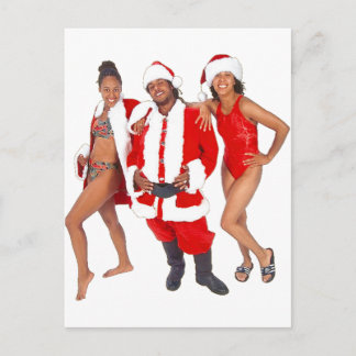 Cartão Postal De Festividades Ghetto Santa and his Elves from the Hood
