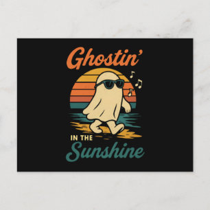 Cartão Postal De Festividades Ghostin ghost halloween