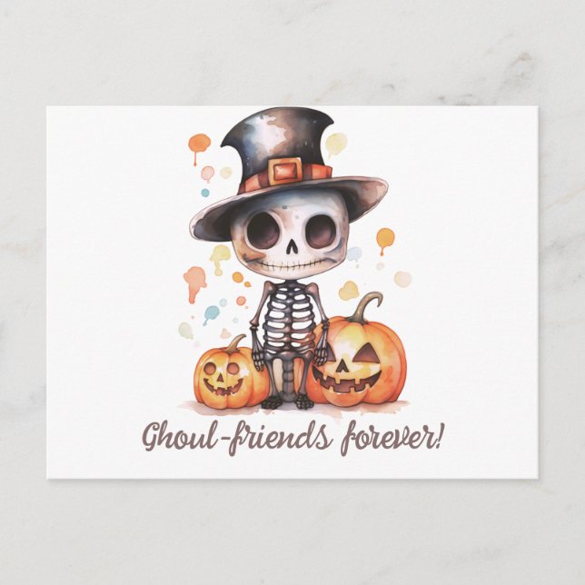 Cartão Postal De Festividades Ghoul-amigos Forever Ghoul Diversão e Halloween Mo (Frente)
