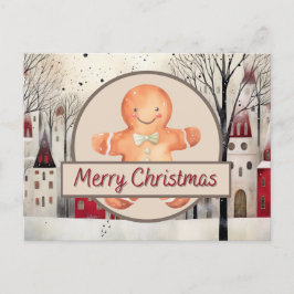 Cartão Postal De Festividades Ginger Bread Man