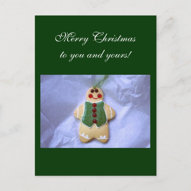 Cartão Postal De Festividades Gingerbird Man (Frente)