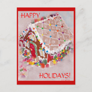 Cartão Postal De Festividades Gingerbread House