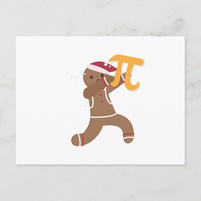 Cartão Postal De Festividades Gingerbread Man Costume Math christmas Men Women (Frente)