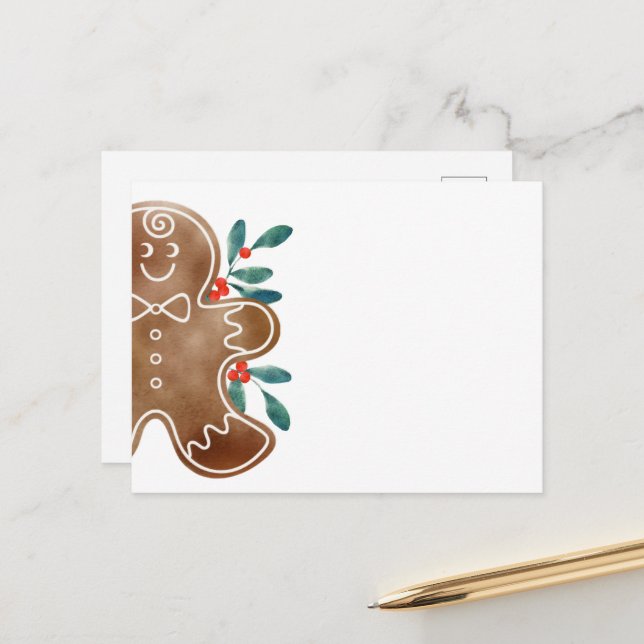 Cartão Postal De Festividades Gingerpão Berry (Frente/Verso In Situ)