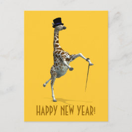 Cartão Postal De Festividades Girafa Dançante De Tap