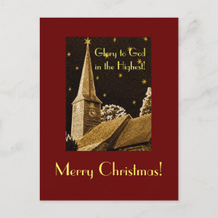 Cartão Postal De Festividades Glória a Deus no mais alto!