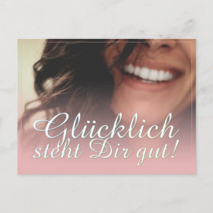 Cartão Postal De Festividades Glücklich, Dir, instinto! - Rosé