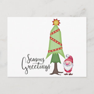 Cartão Postal De Festividades Gnome Seasons Saudações