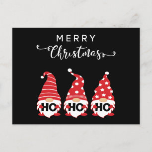 Cartão Postal De Festividades Gnomos Natal Ho Ho Ho Ho