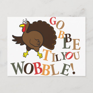 Cartão Postal De Festividades Gobble até você balançar!