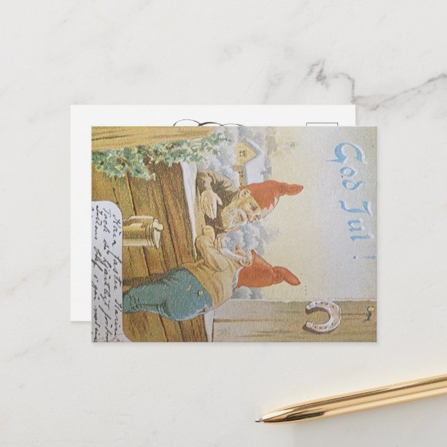 Cartão Postal De Festividades God Jul Helgkort  (Frente/Verso In Situ)