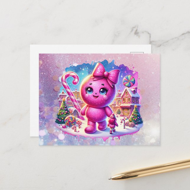 Cartão Postal De Festividades GomaDropCandyLand (Frente/Verso In Situ)