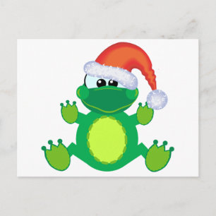 Cartão Postal De Festividades goofkins santa xmas frog