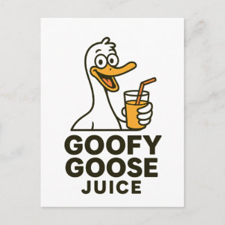 Cartão Postal De Festividades Goofy Goose Juice – Playful & Quirky Designs for F