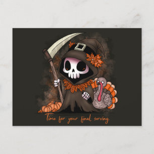 Cartão Postal De Festividades Graças a Grim Reaper