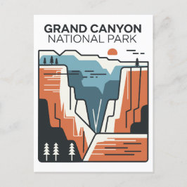 Cartão Postal De Festividades Gráfico de Abstrato do Parque Nacional do Grand Ca