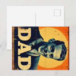 Cartão Postal De Festividades Gráficos inspirados no pai (1) 1960s