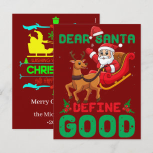 Cartão Postal De Festividades Gráficos personalizados de aquarela de Natal