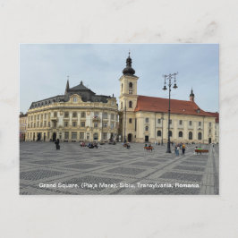 Cartão Postal De Festividades Grand Square, (Piaţa Mare), Sibiu, Romênia em um