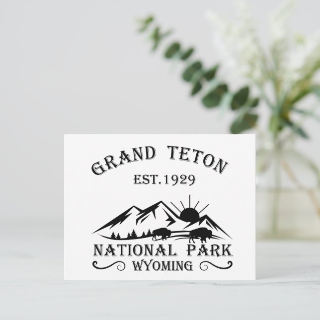 Cartão Postal De Festividades Grand Teton montanhas Parque Nacional Wyoming (Em pé/Frente)