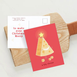 Cartão Postal De Festividades Grande Queijo Cartão de Natal