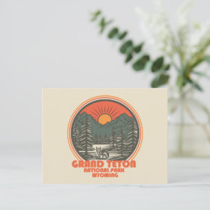 Cartão Postal De Festividades Grande Teton montanhas Parque Nacional Wyoming Hol