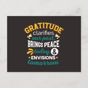 Cartão Postal De Festividades Gratidão Traz Paz Hoje – Fé Positiva