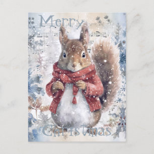 Cartão Postal De Festividades Grátis Squirrel de inverno