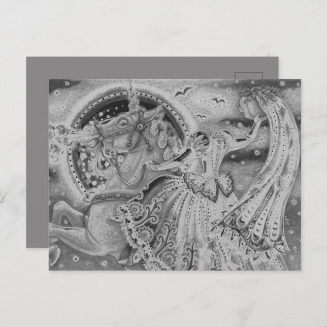 CARTÃO POSTAL DE FESTIVIDADES GRAU DE SONOLO, PALOMINO SEM CABEÇA (Frente/Verso)