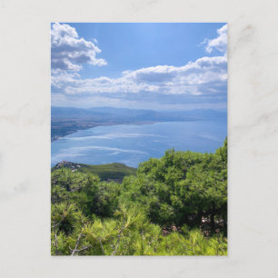 Cartão Postal De Festividades Grécia, Loutraki, vista do topo da montanha,