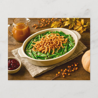 Cartão Postal De Festividades Green Bean Casserole Thanksgiving Postcard