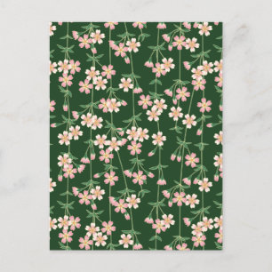 Cartão Postal De Festividades Greenery Primavera Nature Floral Cherry Blossoms