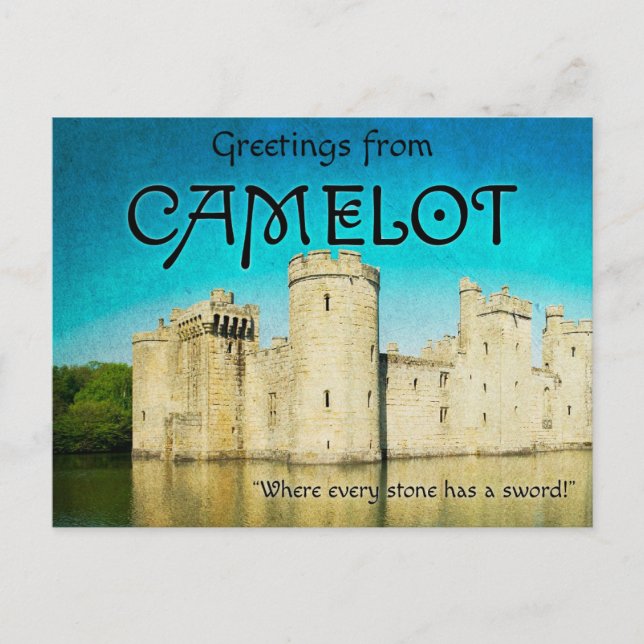 Cartão Postal De Festividades Greetings from Camelot Postcards (Frente)