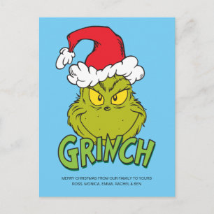 Cartão Postal De Festividades Grinch Clássico Bonzinho ou Malvado