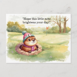 Cartão Postal De Festividades Groundhog Day Postcard – Fun and Quirky Greeting 