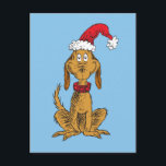 Cartão Postal De Festividades Grpolegadas clássico | Max - Santa Hat<br><div class="desc">Espalhe a alegria festiva com este cartão postal de Natal "Clássico Grpolegadas Max Santa Hat", com Max o cão de Como o Natal Roubou o Natal vestindo um chapéu de Papai Noel divertido. Este cartão postal brincalhão traz um toque caprichoso aos seus cartões de natal, perfeito para enviar desejos de...</div>