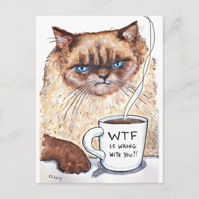 Cartão Postal De Festividades Grumpy Cat card (Frente)