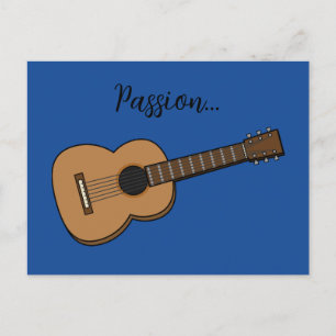 Cartão Postal De Festividades Guitar Cartoon   Adicionar seu texto