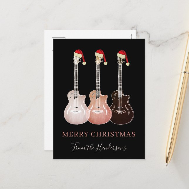 Cartão Postal De Festividades Guitarras Russas - Feliz Natal Personalizado (Frente/Verso In Situ)