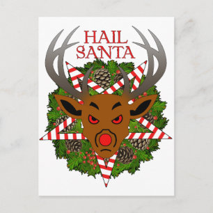 Cartão Postal De Festividades Hail Santa