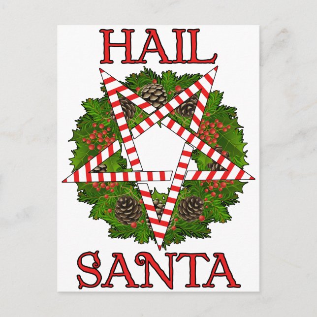 Cartão Postal De Festividades Hail Santa (Frente)