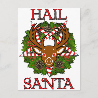 Cartão Postal De Festividades Hail Santa