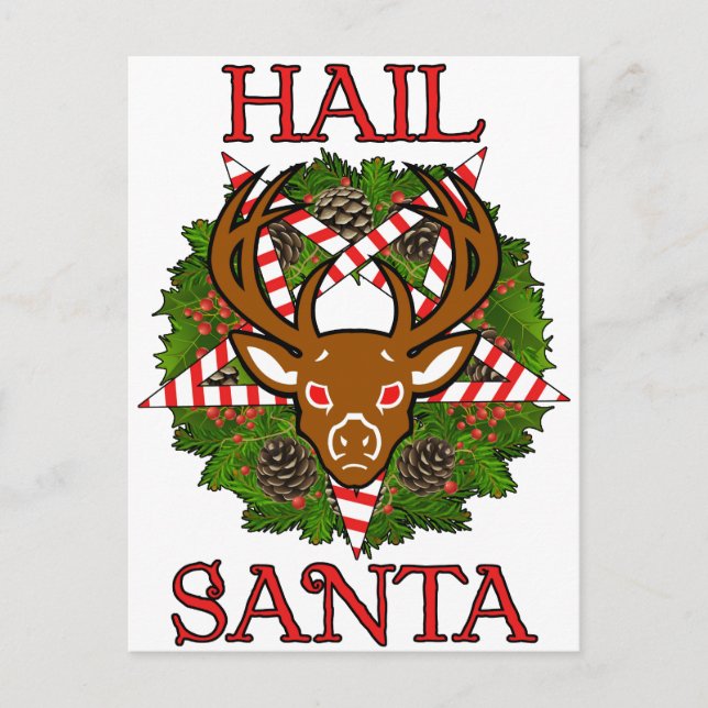 Cartão Postal De Festividades Hail Santa (Frente)