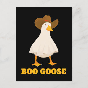 Cartão Postal De Festividades Halloween Boo Goose Engraçado Fantasma Simples Div